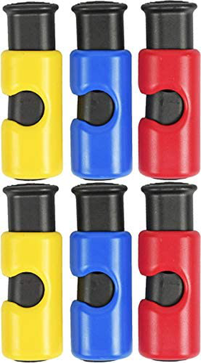 Set of 6 Jumbo Bag Ties - Squeeze & Lock Design - Non Slip Grip - Features 3 Colors for More Organization! (6)