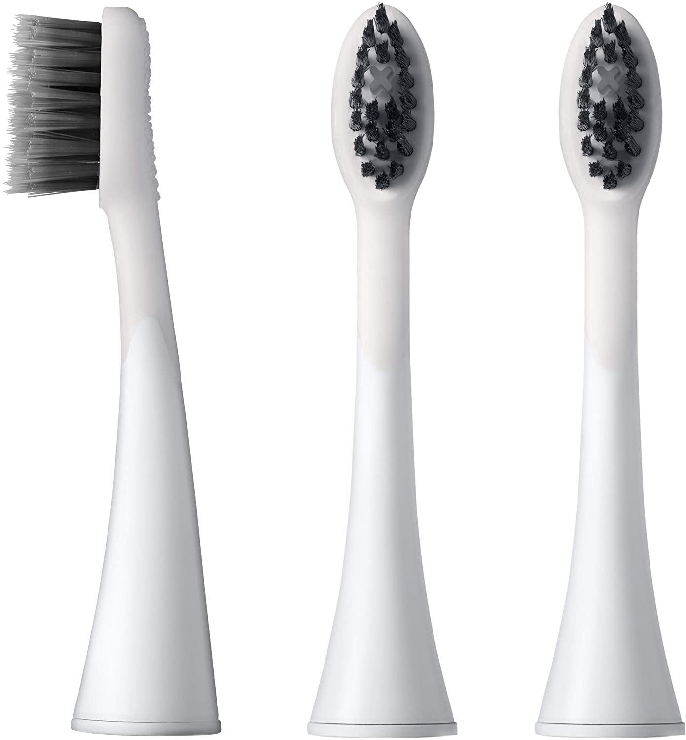 3 Pack BURST Replacement Electric Toothbrush Heads, Charcoal Bristles, BURST Sonic Toothbrush Compatible, Deep Clean, Healthier Smile