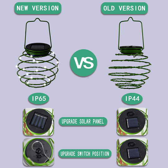 Roaming Light Solar Spiral LED Lanterns, Solar Garden Lights Outdoor Decorative Hanging Lights, Waterproof Pendant Light for Garden, Patio, Porch (Green)