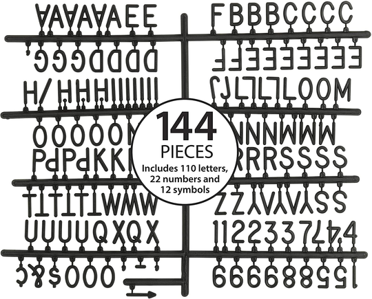 Melannco Customizable Letterboard 8-Opening Photo Collage, 19 x 17 inch,Distressed Black