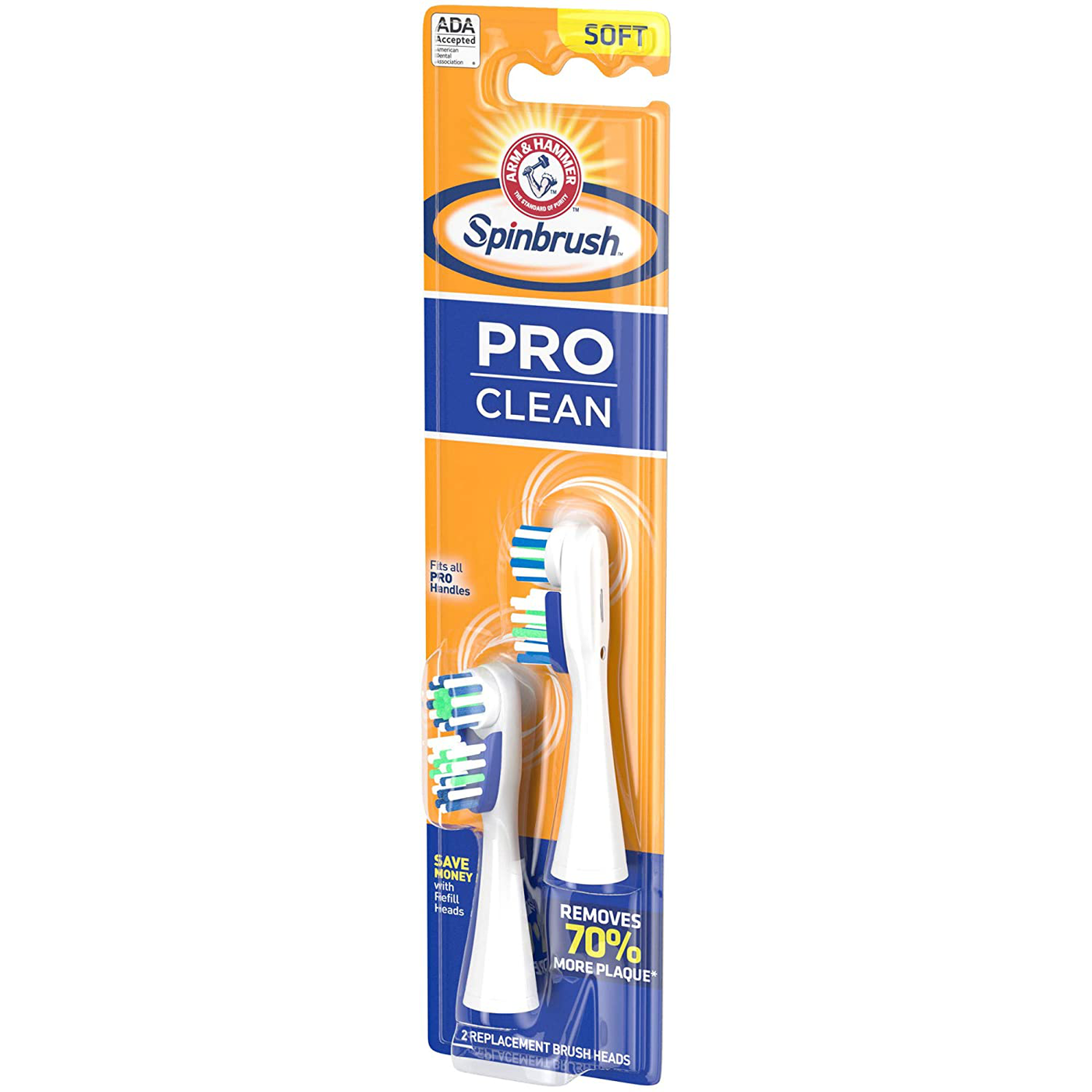 ARM & HAMMER Spinbrush PRO Clean Toothbrush with 2 Replacement Heads