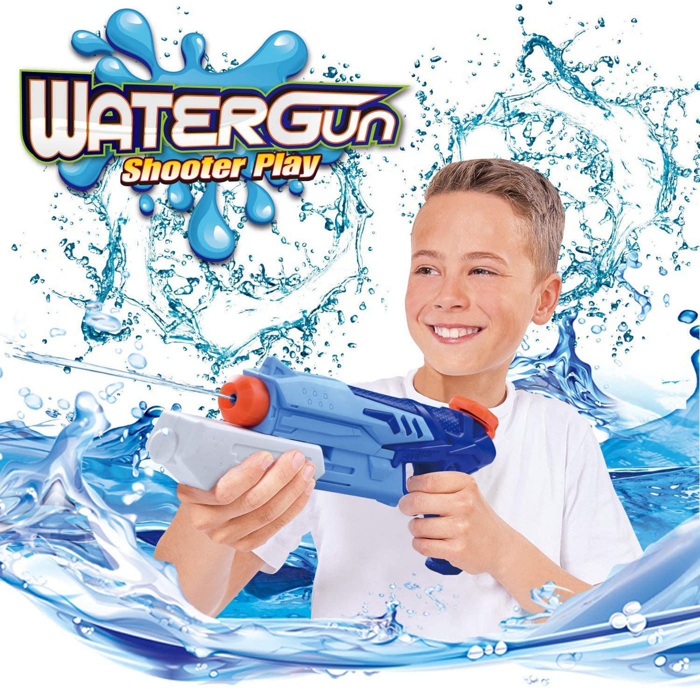 HITOP Water Guns for Kids Squirt Water Blaster Guns Toy Summer Swimming Pool Beach Sand Outdoor Water Fighting Play Toys Gifts for Boys Girls Children (3 Pack)