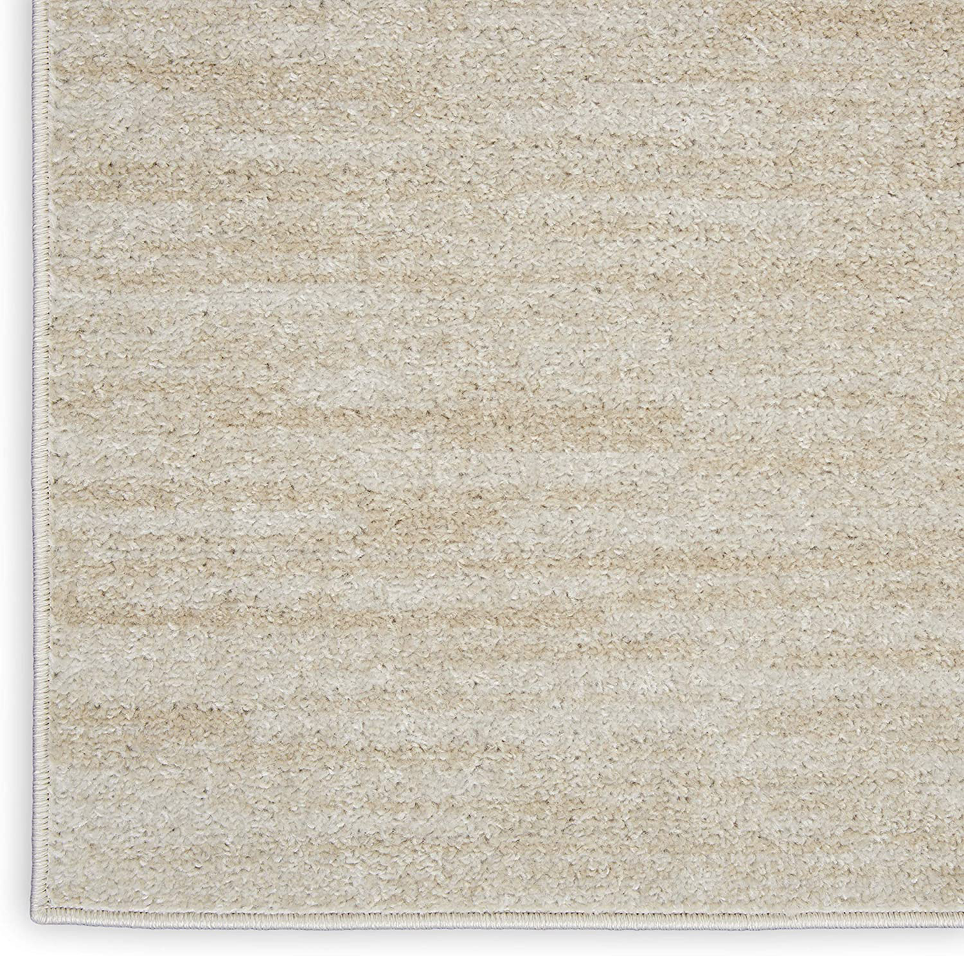 Nourison Essentials Solid Contemporary Ivory Beige 2'x6' Runner Rug , 2' X 6'