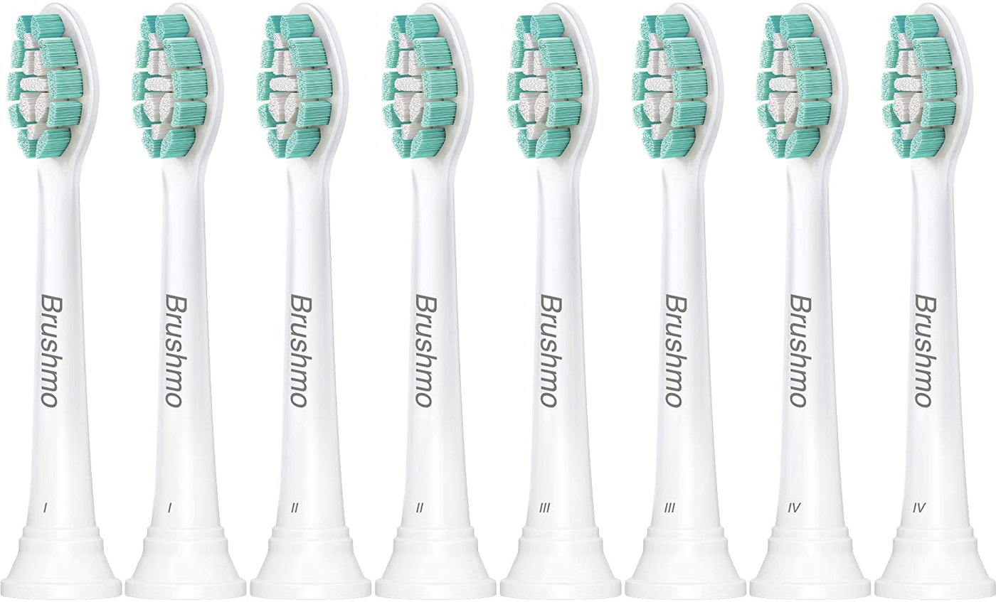 Brushmo Replacement Toothbrush Heads Compatible with Sonicare Electric Toothbrush 8 Pack