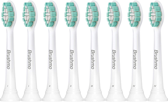 Brushmo Replacement Toothbrush Heads Compatible with Sonicare Electric Toothbrush 8 Pack
