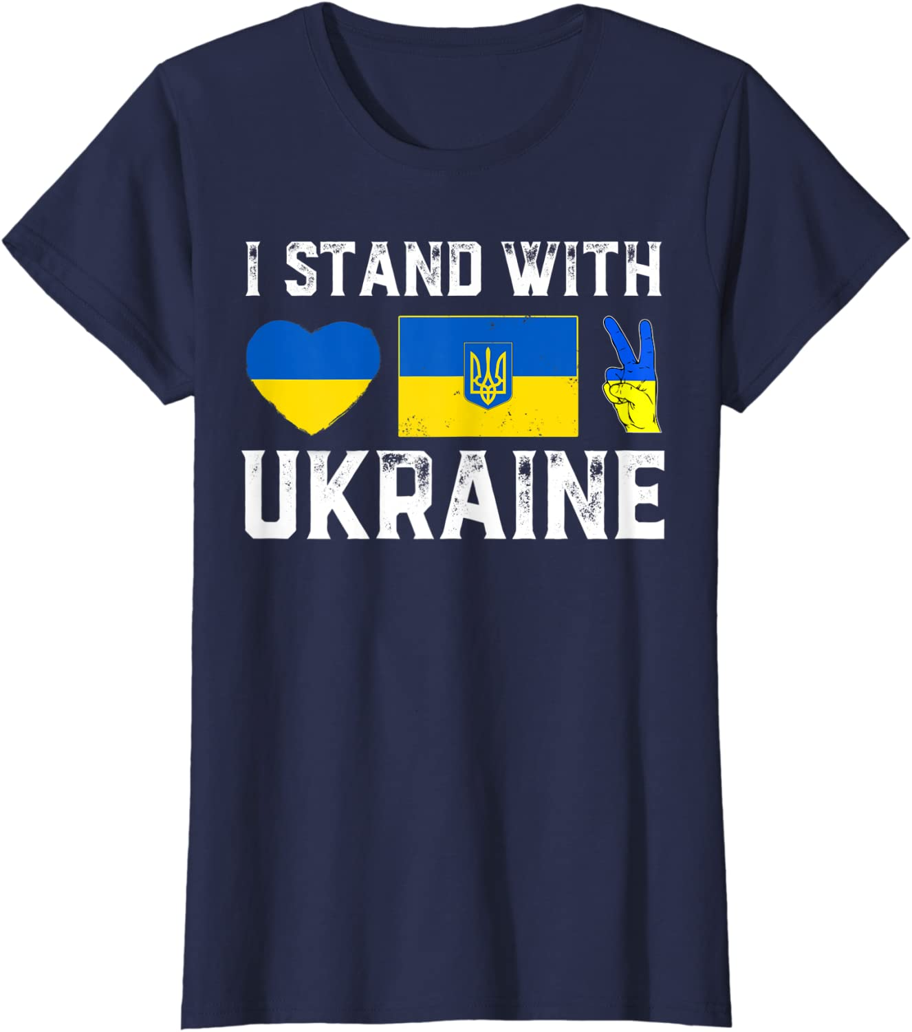 Support Ukraine I Stand With Ukraine Ukrainian Flag T-Shirt