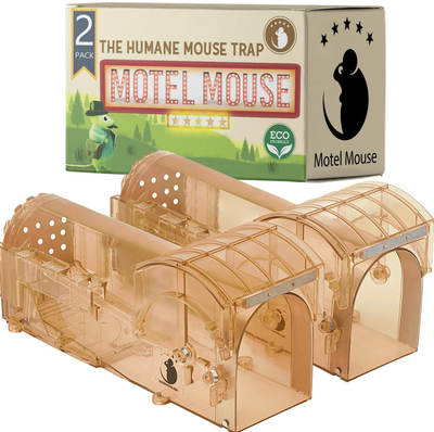 Humane Mouse Trap for Indoors Outdoors - Live Catch Release - Highly Sensitive and Secure - Pet and Child Safe - Reusable - Easy to Clean - Capture Mice Alive - No Kill