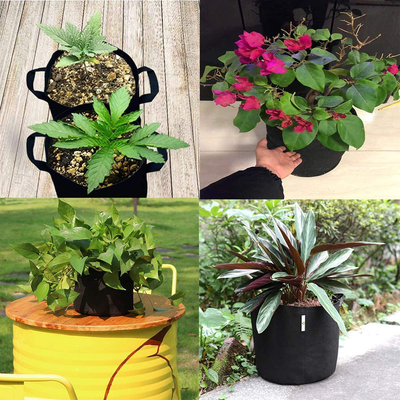 Multi-Pack Heavy Duty Thickened Non-woven Fabric Plant Pots with Handles