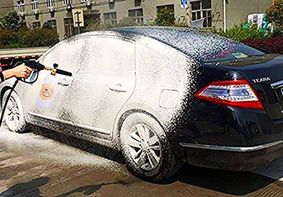 GDHXW X-884 Complete set box for car washing 3000 PSI High Pressure Snow Foam Lance Foam Cannon Foam Blaster M22 thread conversion adapter 5 Pressure Washer Nozzles Cleaning gloves