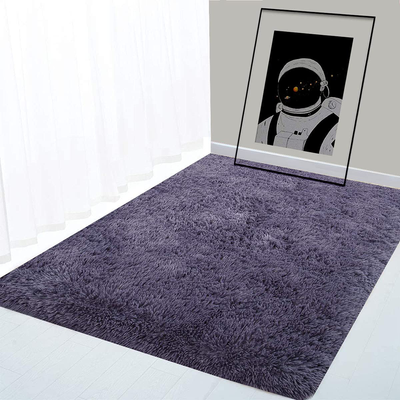 BOYASEN Ultra Soft Indoor Modern Area Rugs Fluffy Living Room Carpets for Children Bedroom Home Decor Nursery Rug (3 x 5 ft, Grey Purple)