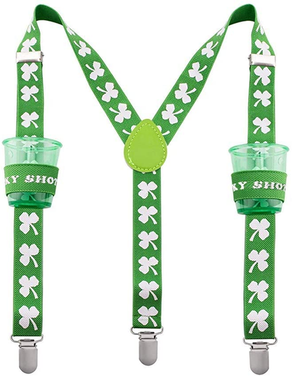 St Patricks Day Suspenders - Men's Suspenders with Clips - Many Colors to Choose From