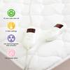 Heated Mattress Pad Queen Size Electric Mattress Pads Electric Bed Warmer Fit up to 21" with 8 Heat Settings Dual Controller 10 Hours Auto Shut Off