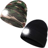 2 Pack LED Knitted Beanie Hats 