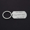 You Have My Heart and My Ass Keychain Boyfriend Girlfriend Gifts Keyring Wife Husband Gifts