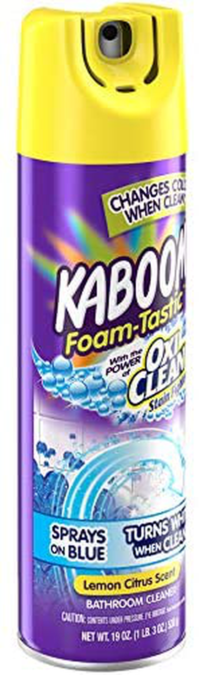 Kaboom Foam Tastic Bathroom Cleaner with OxiClean Citrus, Lemon, 19 Ounce