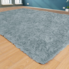 WETOWE Super Soft Fluffy Shag Area Rugs for Living Room, 6x9 Feet, Grey Shaggy Floor Carpet for Bedroom, Modern Indoor Fuzzy Plush Area Rugs for Girls Boys Nursery Room Dorm Decor