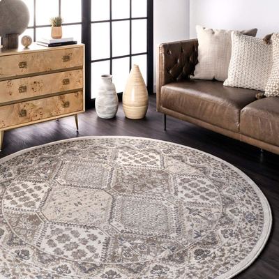 nuLOOM Becca Vintage Tile Runner Rug, 2' 6" x 8', Grey