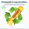 Rechargeable AAA Batteries 4 Pack 1200mAH 1.2V High Capacity AAA Rechargeable Battery Pack Household Baterias Recargables Triple A Batteries Rechargeable Cell NiMH Rechargable Batteries Variety Pack