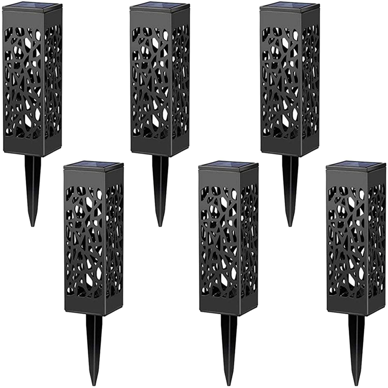 Solar Powered LED Garden Lights, Automatic Outdoor Lighting for Patio, Yard and Garden - Set of 6