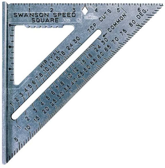Swanson Tool Co S0101 7 Inch Speed Square, Blue