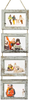 4x6 Wall Hanging Picture Frames Collage with 4 Opening Distressed White Frames