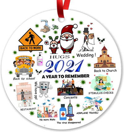 Christmas Ornaments Xmas Tree Decorations Ceramics Crafts Hanging Ornaments a Year to Remember