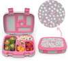 Bentgo Kids Prints (Space Rockets) - Leak-Proof, 5-Compartment Bento-Style Kids Lunch Box - Ideal Portion Sizes for Ages 3 to 7 - BPA-Free and Food-Safe Materials