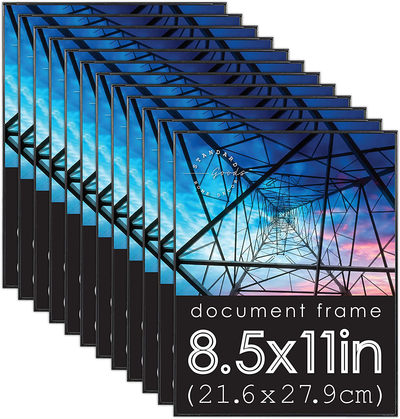 Standard Goods Home Décor 4x6 inch front loading picture frame, 12-pack of Black for wall or table, horizontal or vertical display