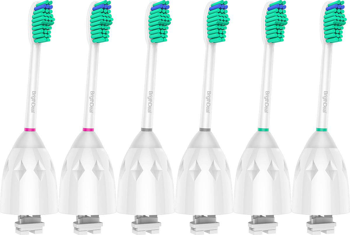 Brightdeal Replacement Brush Heads Compatible with Philips Sonicare Toothbrush Essence Xtreme Elite and Advance HX7022/66, 6-Pack