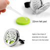 RoyAroma 2PCS 30mm Car Aromatherapy Essential Oil Diffuser Stainless Steel Locket with Vent Clip 12 Felt Pads