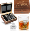 Anniversary Gifts for Him | Men | Husband - Whiskey Glass Set Engraved 'To My Husband' Husband Gifts for Birthday | Wedding Anniversary | Valentine's Day | Husband Love | First | Second | Third Year