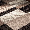 SUPERIOR Rockwood Modern Geometric Patchwork Polypropylene Indoor Area Rug or Runner with Jute Backing, 3' X 5', Chocolate