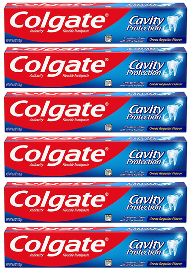 Colgate Cavity Protection Travel Toothpaste with Fluoride, TSA Approved Size - 1 ounce (24 Pack)