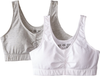 Fruit of the Loom Women's Shirred Front Sport Bra With Removable Pads, 2-Pack