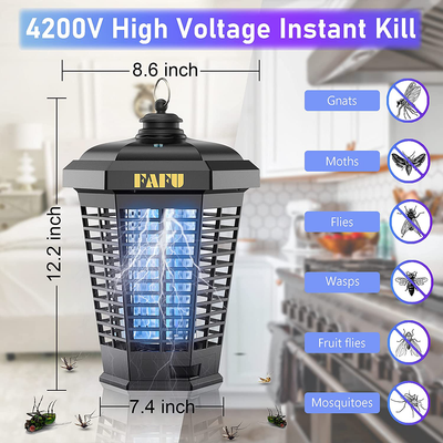 Bug Zapper, Outdoor Mosquito Killer, 18W 4200V High Powered Electronic Mosquito Zapper Fly Zapper,Insect Fly Trap Indoor, Mosquito Traps for Garden Patio, Backyard,Home