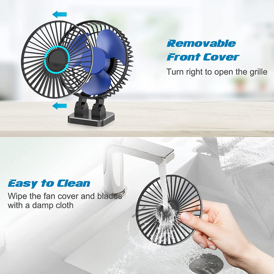 3 Speed 5 inch USB Fan for Desk - Rotating & Quiet