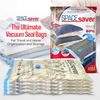 Spacesaver Premium Vacuum Storage Bags. 80% More Storage! Hand-Pump for Travel! Double-Zip Seal and Triple Seal Turbo-Valve for Max Space Saving! (Jumbo 6 Pack)