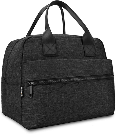 Lunch Bag for Men & Women Insulated Lunch Bags Large Box for Work Adult Reusable Lunch boxes Cooler Tote (black)