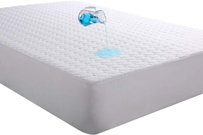 Bedecor Quilted Fitted Mattress Pad Super Water Absorption Deep Pocket to 18 Inches - Queen