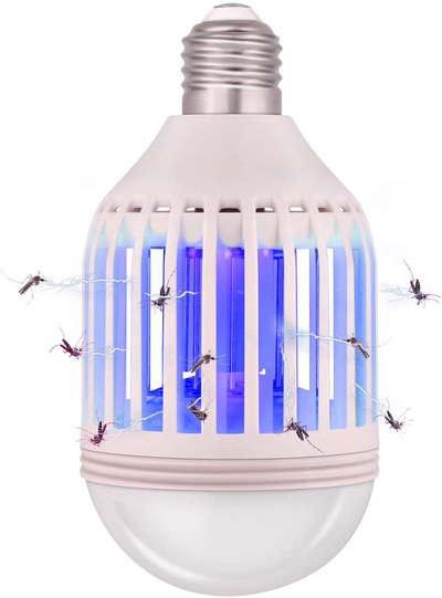 Bug Zapper Light Bulb 2 in 1, Mosquito Killer Lamp Led UV Lamp Flying Moths Killer Fits 110V E26 Light Bulb Socket