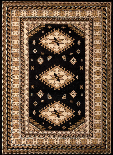 United Weavers of America Dallas Tres Rug, 2 x 3', Black