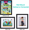 RPJC 11 x 14 Picture Frames Made of Solid Wood and High Definition Glass Display Pictures 8x10 with Mat or 11x14 Without Mat for Wall Mounting Photo Frame Black