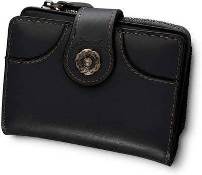 Women Premium Genuine Leather Wallet Credit Card Clutch Wallets,RFID Blocking Zipper Pocket Purse with ID Window