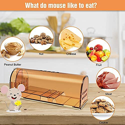 4 Pack Humane Mouse Traps No Kill, Live Mouse Trap, Reusable Mice Trap Catch for House & Outdoors