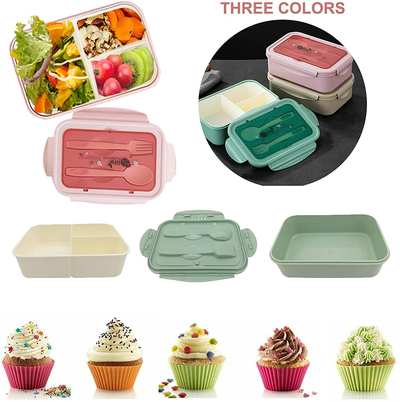 Bento Lunch Box Containers for Kids/Adults Brown Bento Box,MUJUZE Bento Boxes Leak Proof with Fruit Picks Muffin Silicone Cup,Microwavable Utensils for School,Work and Picnic