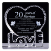 YWHL 20 Year 20th Wedding Anniversary Crystal Sculpture Keepsake Gifts for Her Wife Girlfriend Him Husband (20 Year)