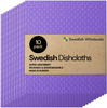 Swedish Wholesale Swedish Dish Cloths - Pack of 10, Reusable, Absorbent Hand Towels for Kitchen, Bathroom and Cleaning Counters - Cellulose Sponge Cloth - Purple