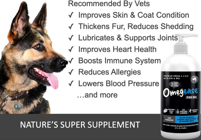 100% Pure Omega 3, 6 & 9 Fish Oil for Dogs and Cats. Supports Joint Function, Immune & Heart Health. All Natural EPA + DHA Fatty Acids for Skin & Coat. Liquid Food Supplement for Pets - 32 oz