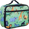 Wildkin Kids Insulated Lunch Box Bag for Boys and Girls, Perfect Size for Packing Hot or Cold Snacks for School and Travel, Mom's Choice Award Winner, BPA-free, Olive Kids (Wild Animals)