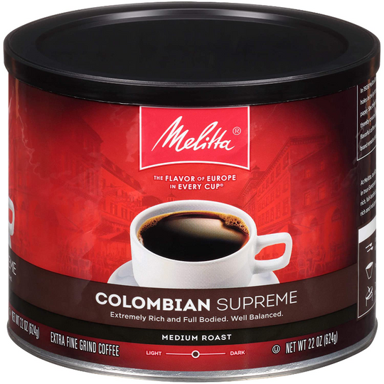 22oz Can Extra Fine Grind Melitta Medium Roast Coffee